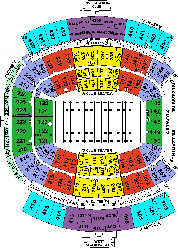 Jaguars Seating Map  Jacksonville Jaguars 